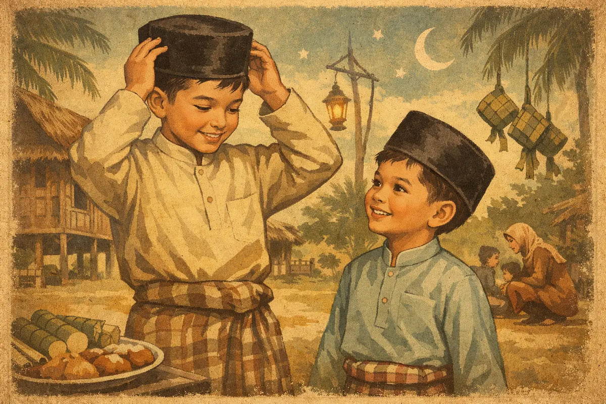 Baju Melayu Kanak-Kanak Raya yang Kemas