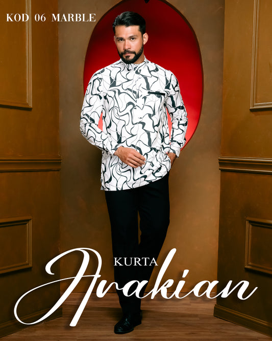 Kurta Arakian Raya - Marble