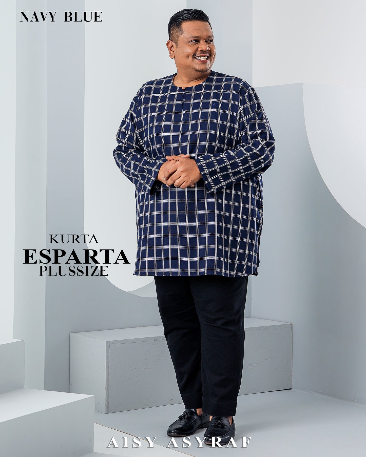 Kurta Esparta Plussize - Navy Blue