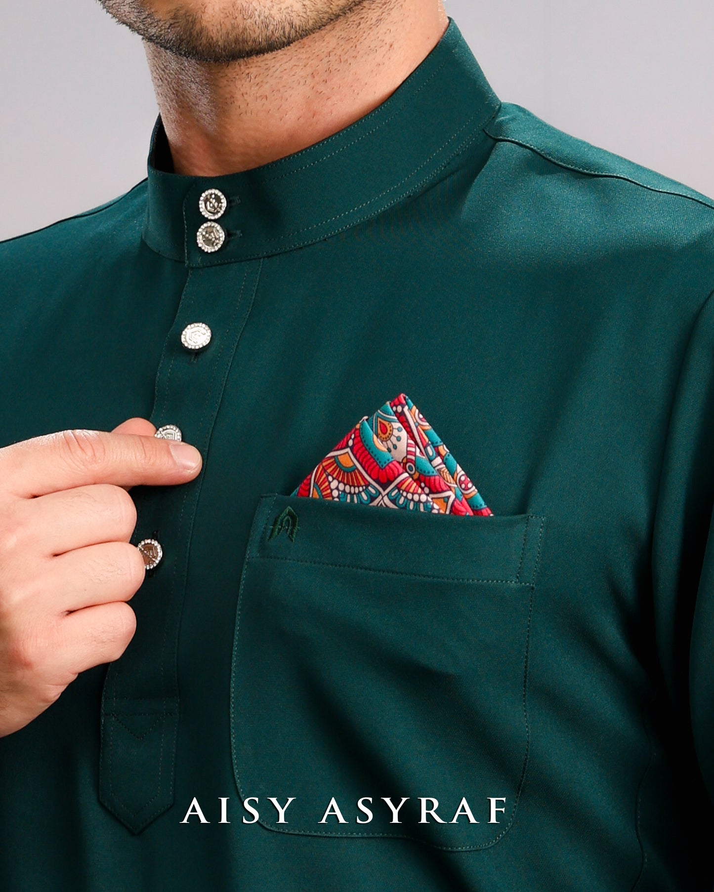 Baju Melayu Haseki - Emerald Green