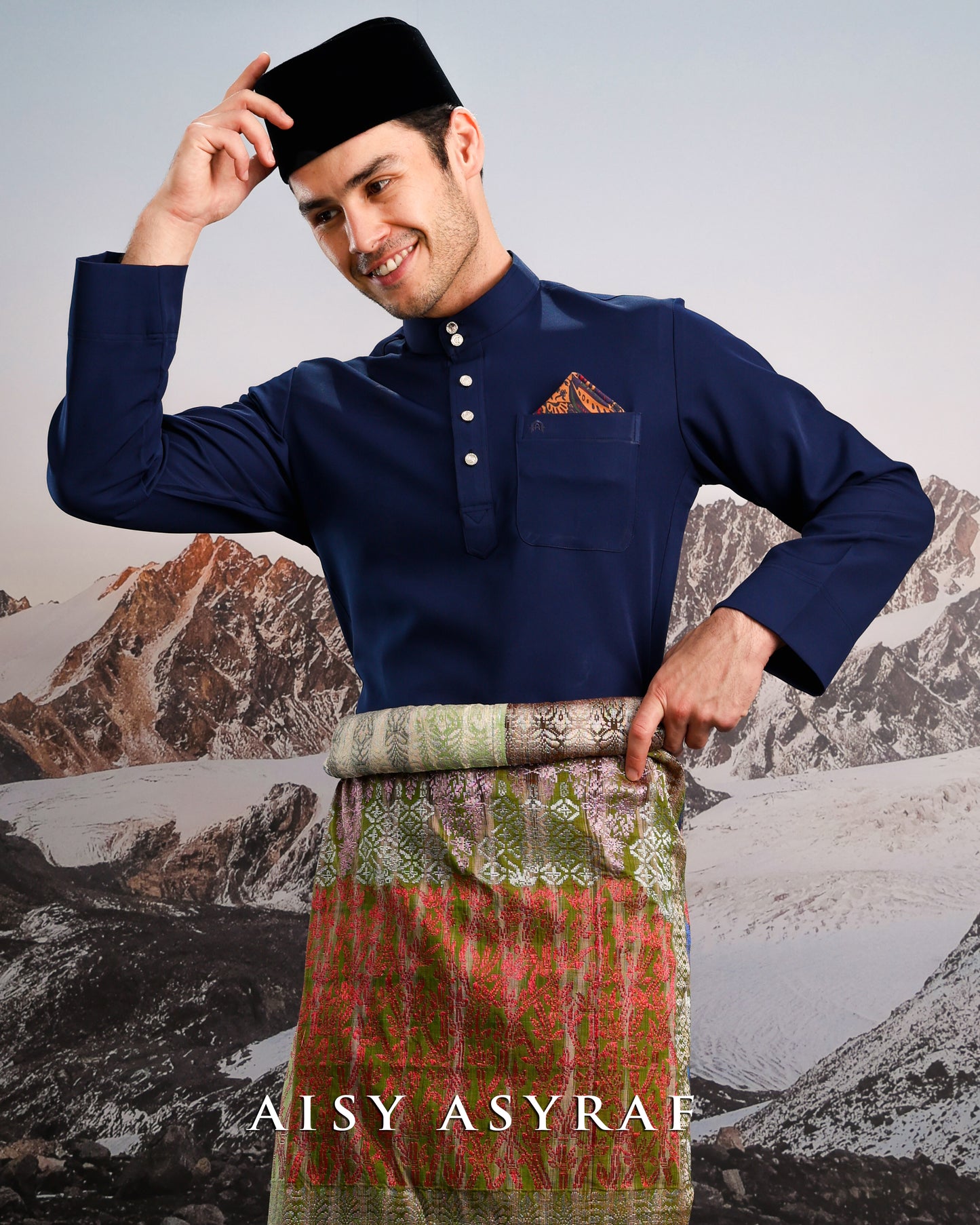 Baju Melayu Haseki - Navy Blue