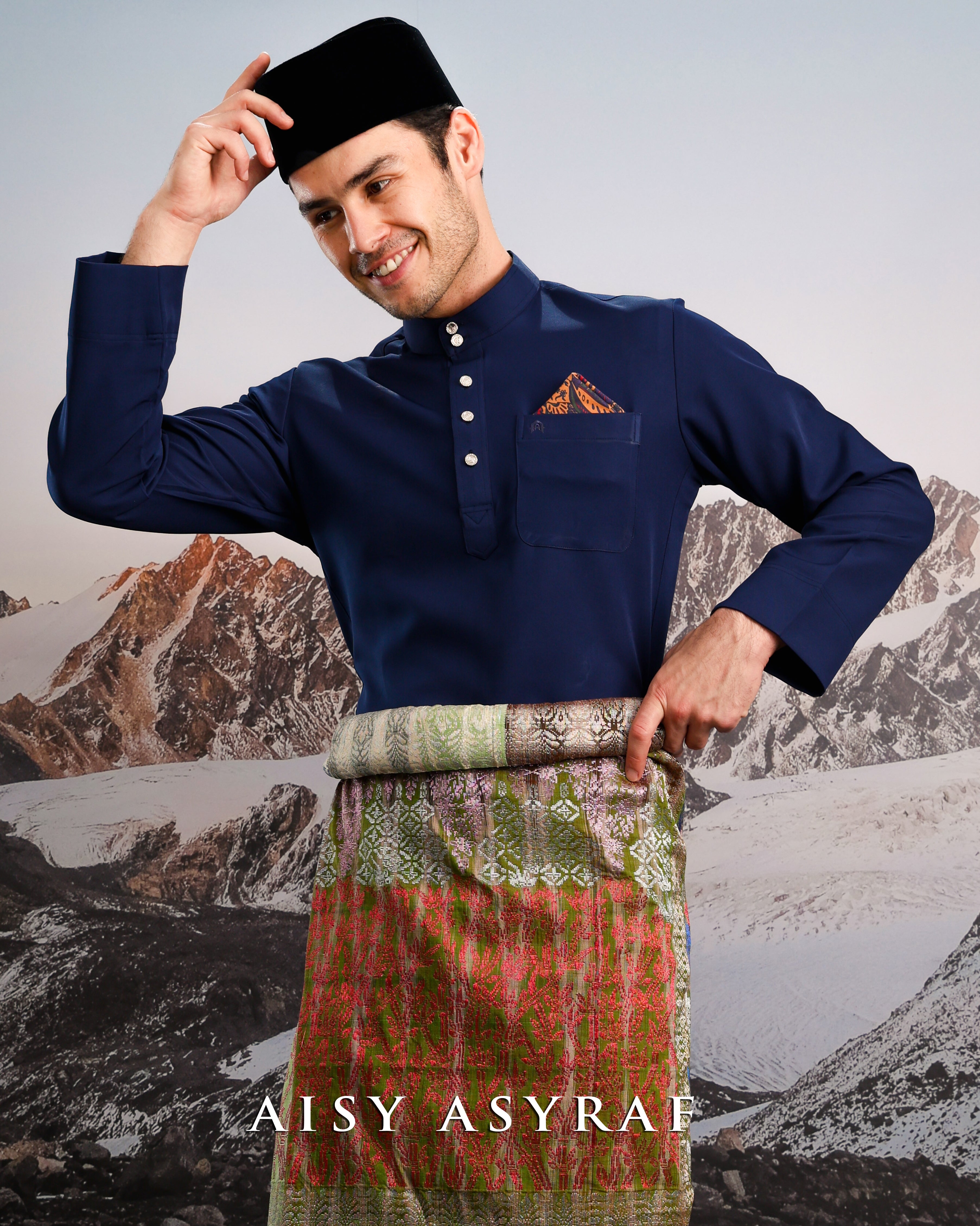 Baju Melayu Haseki - Navy Blue