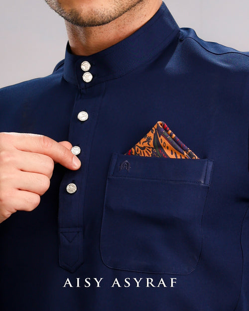 Baju Melayu Haseki - Navy Blue