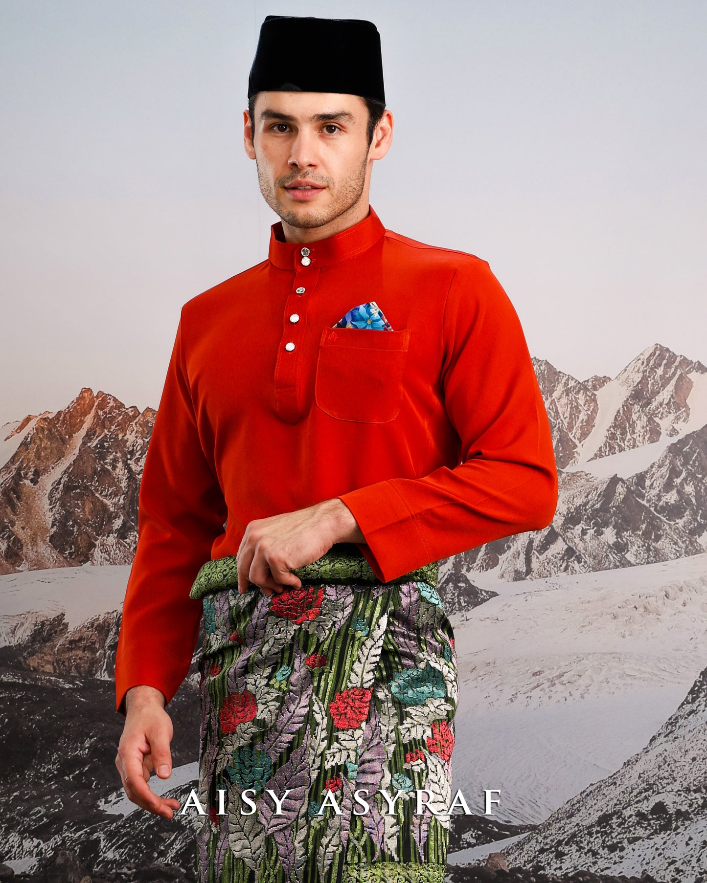 Baju Melayu Haseki - Brick Orange