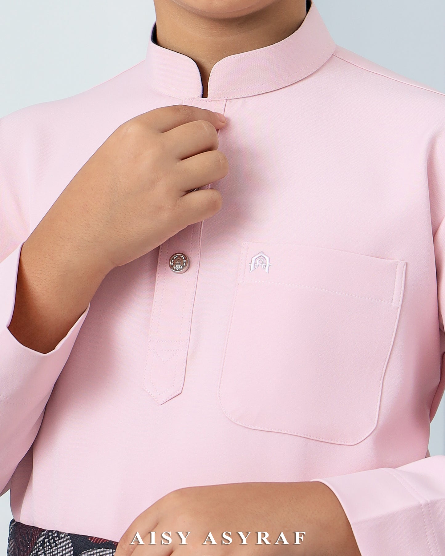 Baju Melayu Haseki Kids - Pastel Pink