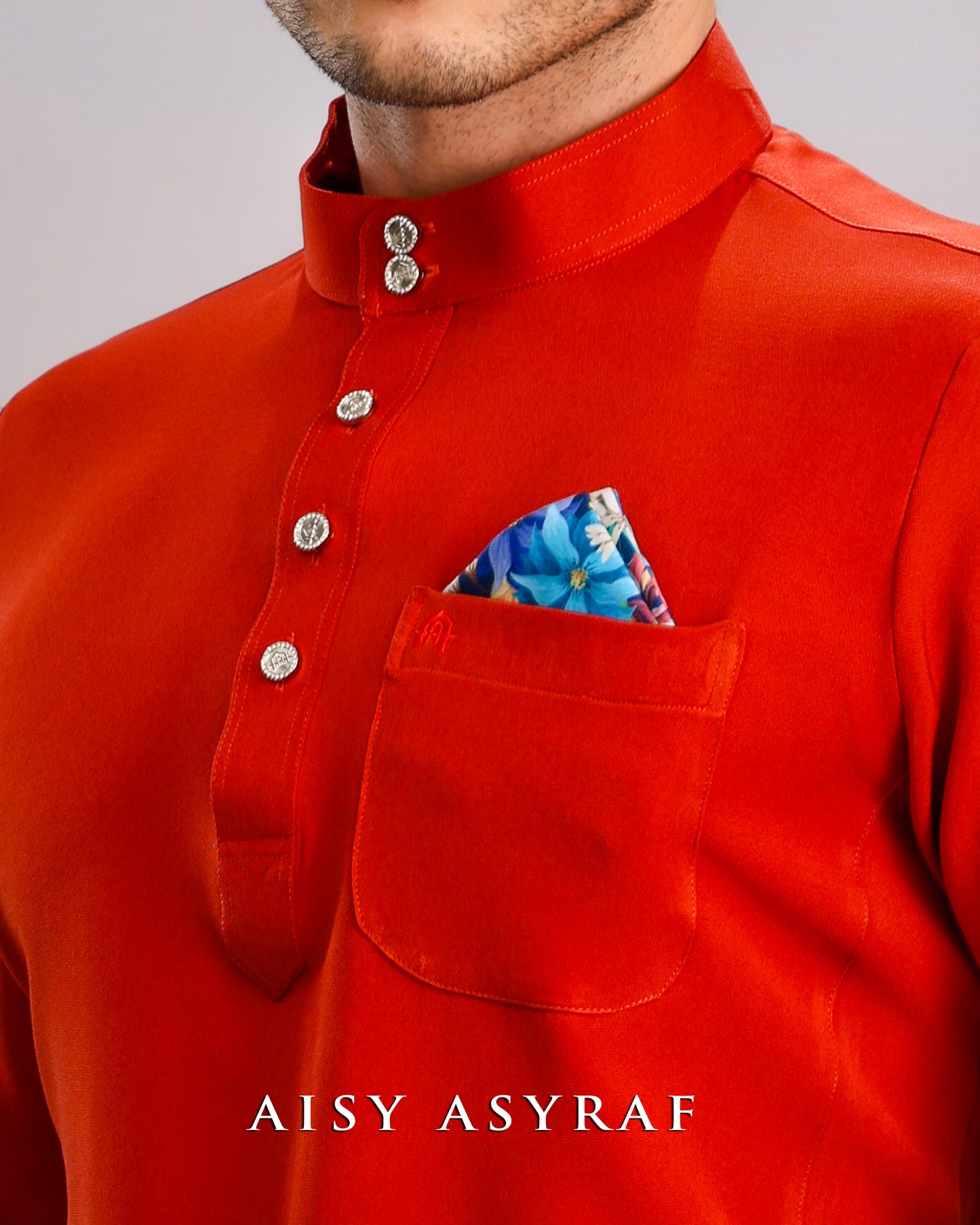 Baju Melayu Haseki - Brick Orange