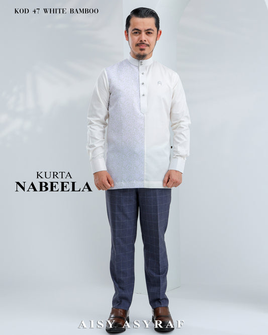 Kurta Nabeela Raya - Kod 47 (White Bamboo)  - NEW RELEASE