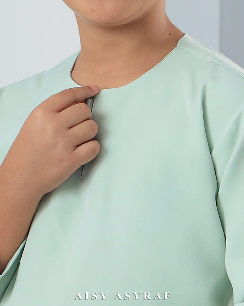 Baju Melayu Antalya Kids - Pastel Mint