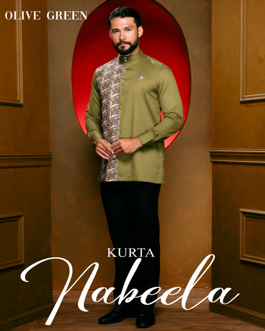 Kurta Nabeela Raya - Olive Green