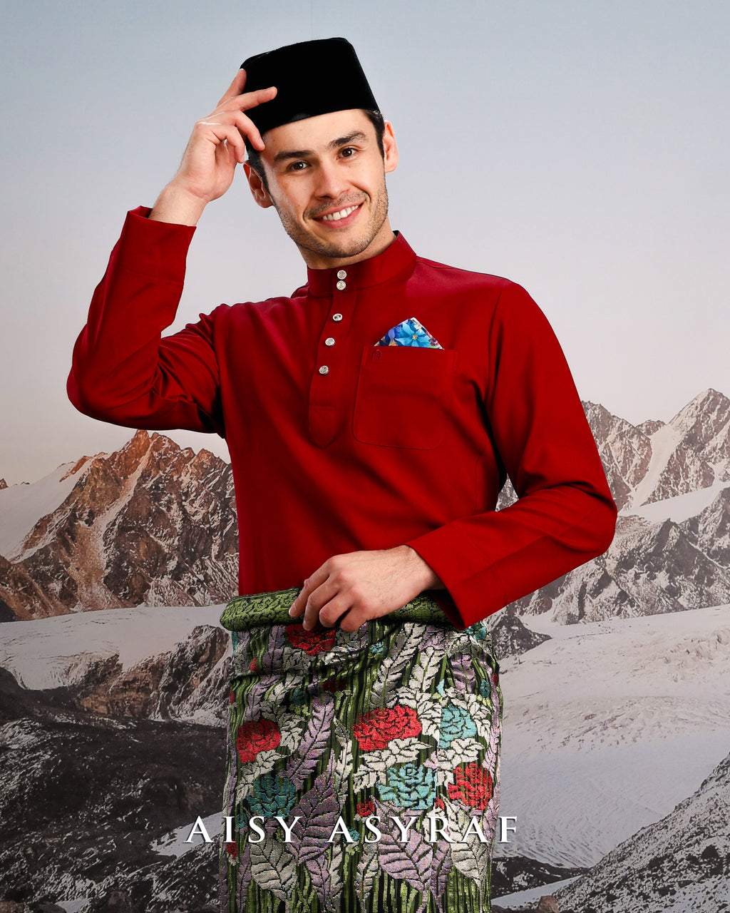 Baju Melayu Haseki - Maroon