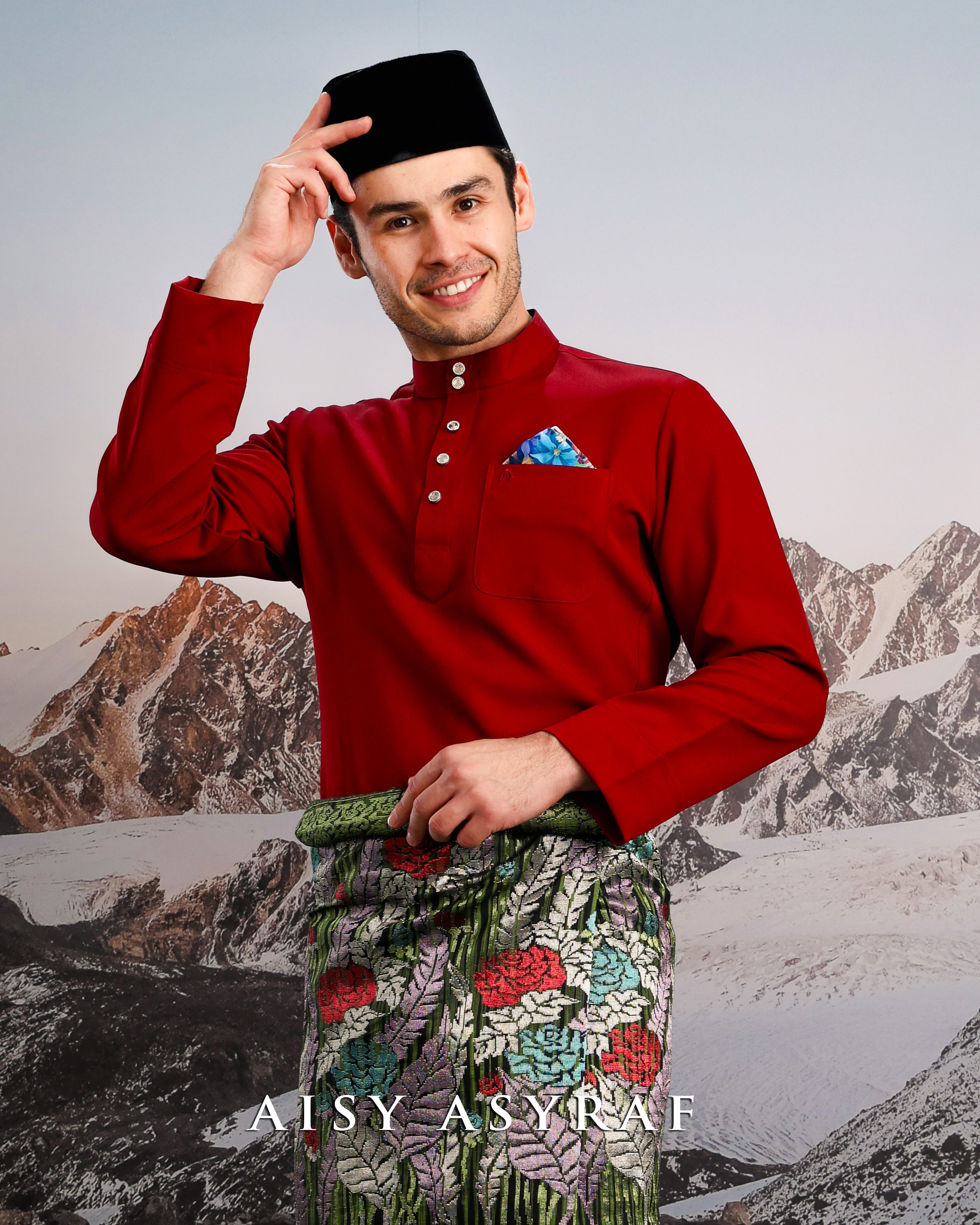 Baju Melayu Haseki - Maroon