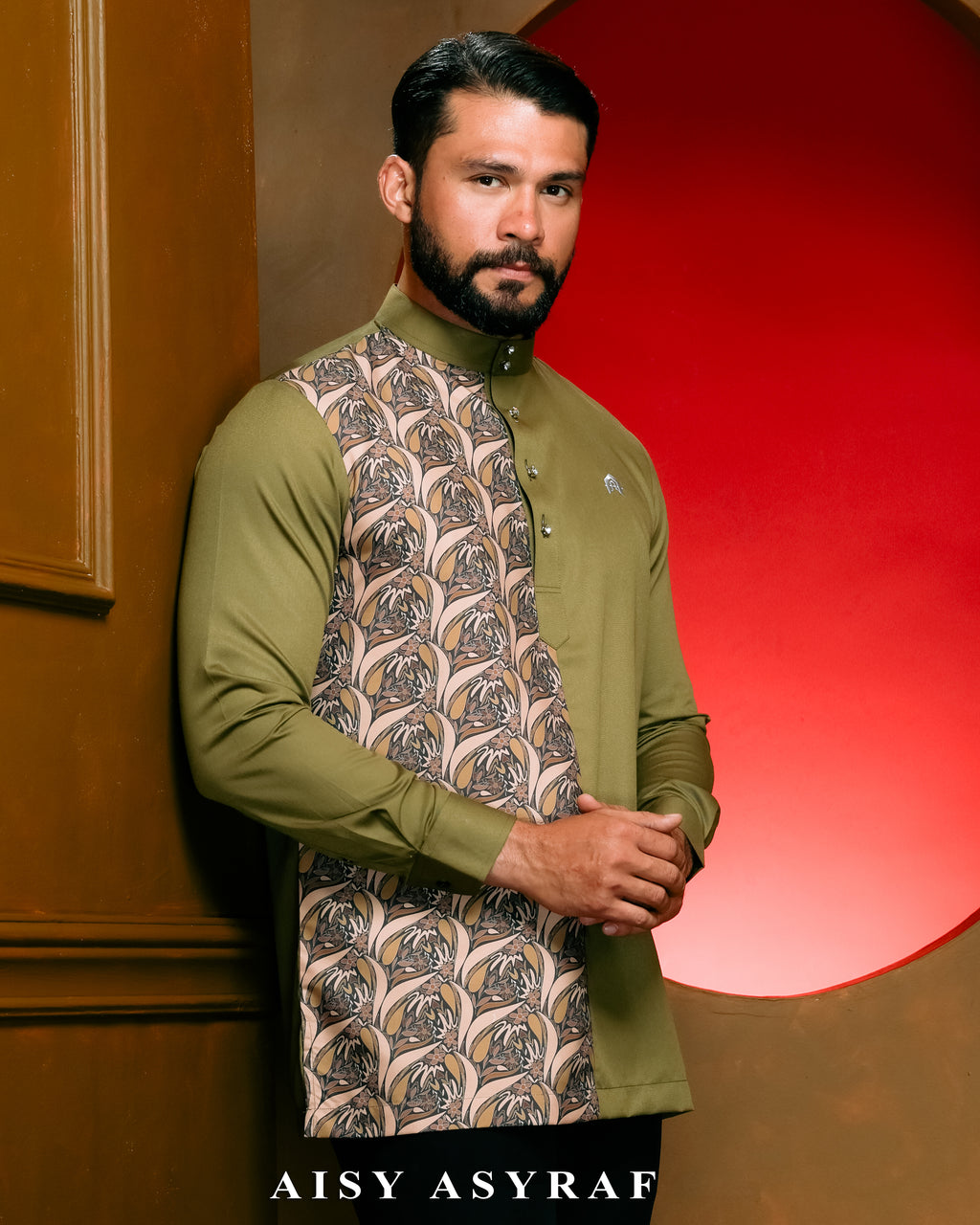 Kurta Nabeela Raya - Olive Green