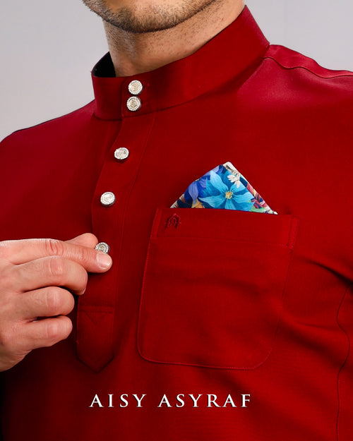 Baju Melayu Haseki - Maroon