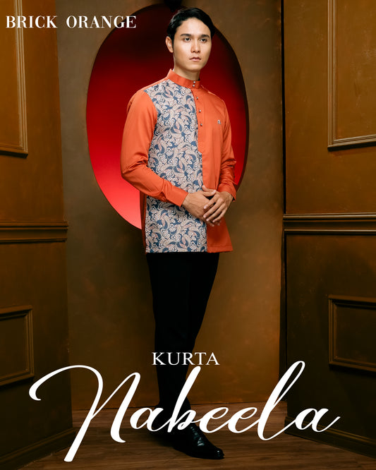 Kurta Nabeela Raya - Brick Orange
