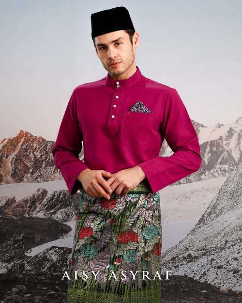 Baju Melayu Haseki - Magenta