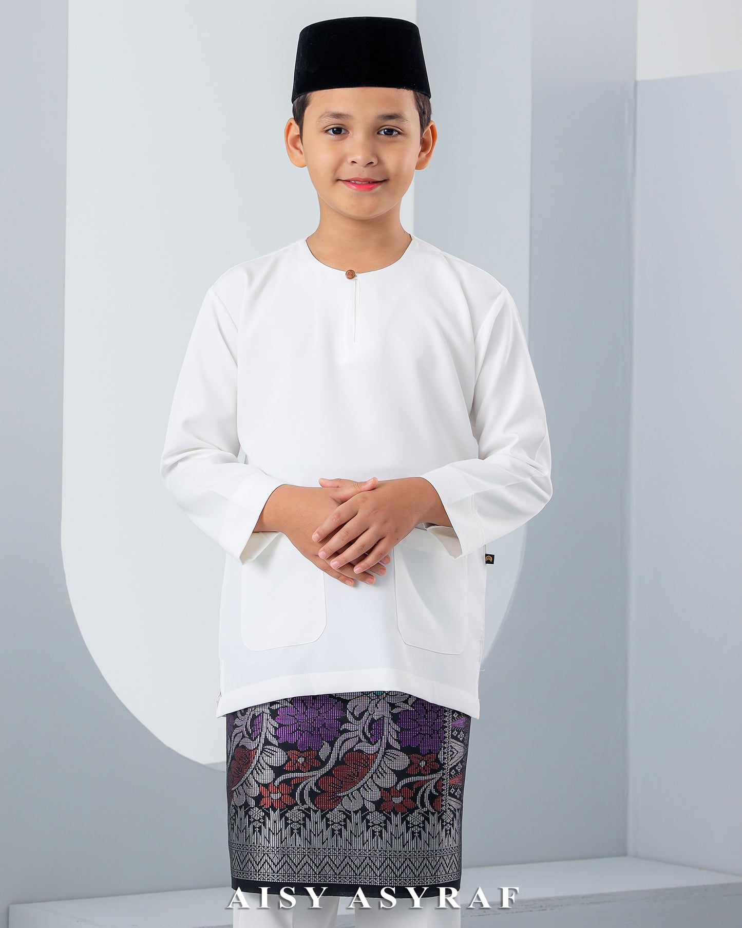 Baju Melayu Antalya Kids - White