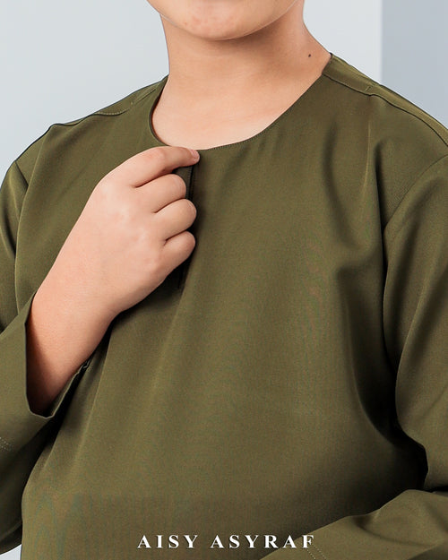Baju Melayu Antalya Kids - Moss Green