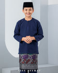 Baju Melayu Antalya Kids - Navy Blue