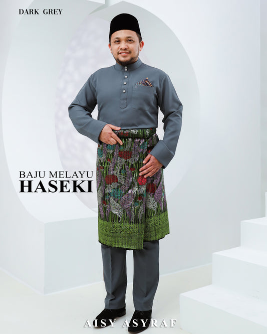 Baju Melayu Haseki - Dark Grey