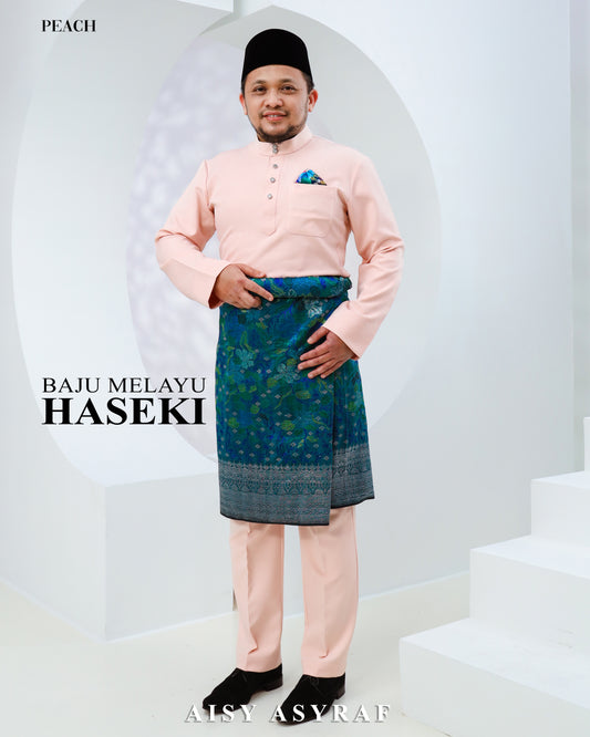Baju Melayu Haseki - Peach
