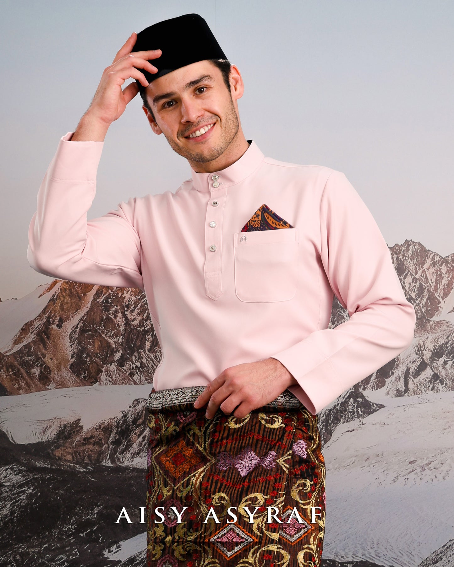 Baju Melayu Haseki - Pastel Pink