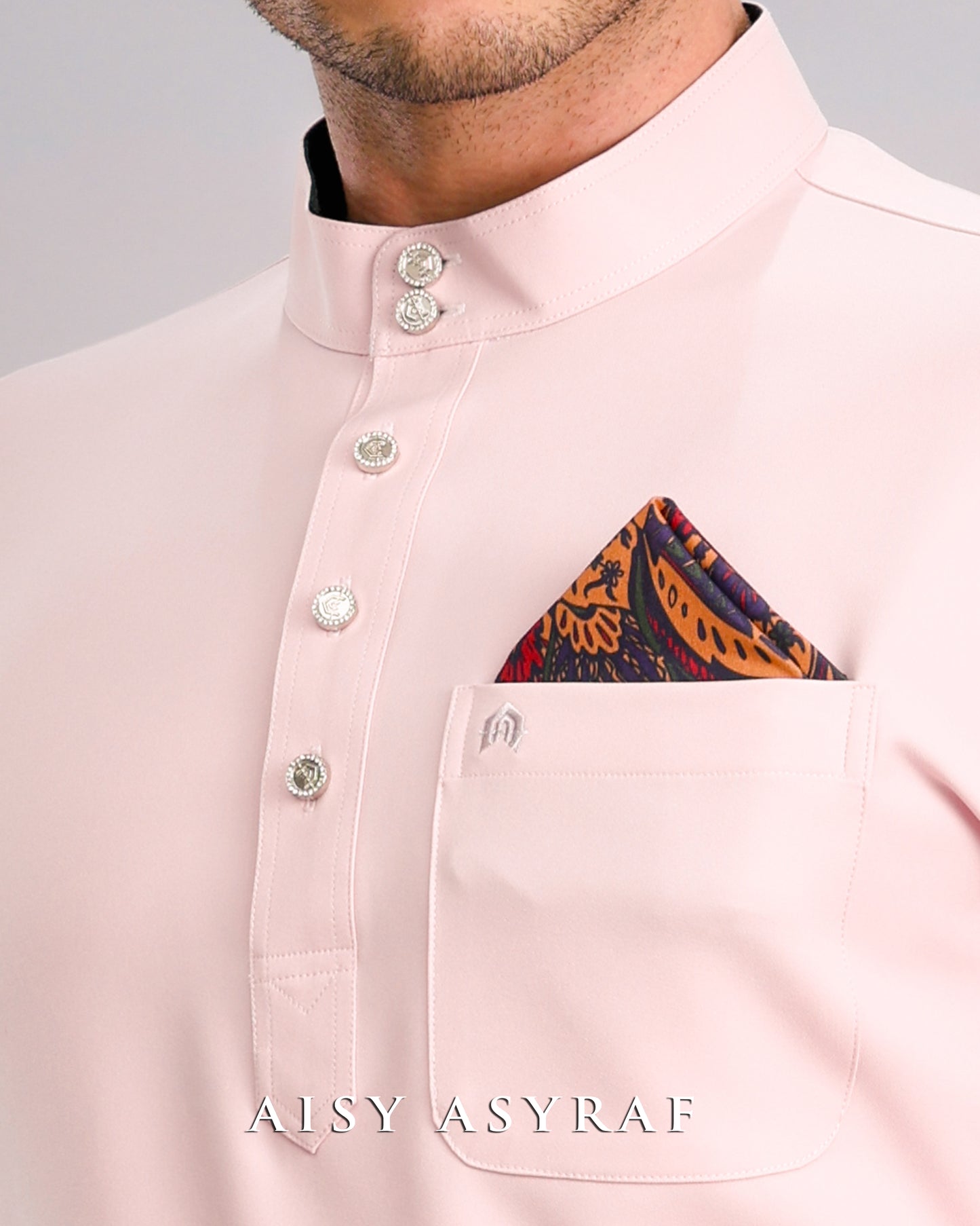 Baju Melayu Haseki - Pastel Pink