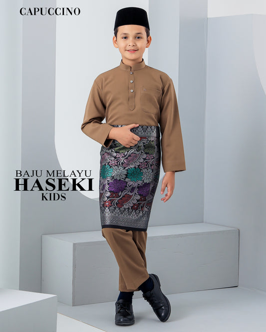 Baju Melayu Haseki Kids - Capuccino