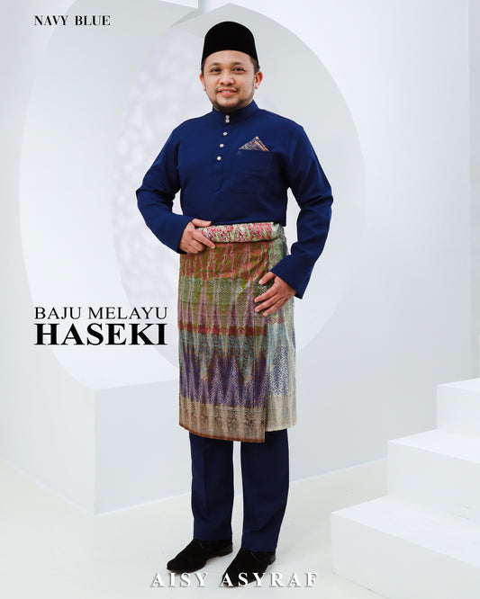 Baju Melayu Haseki - Navy Blue