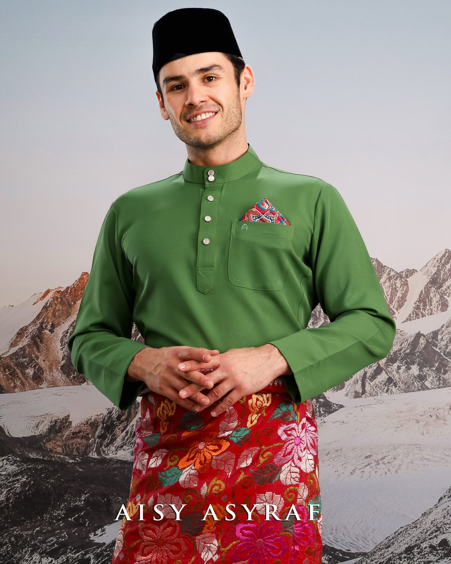 Baju Melayu Haseki - Fern Green
