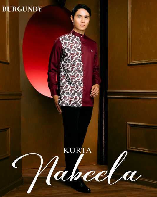 Kurta Nabeela Raya - Burgundy