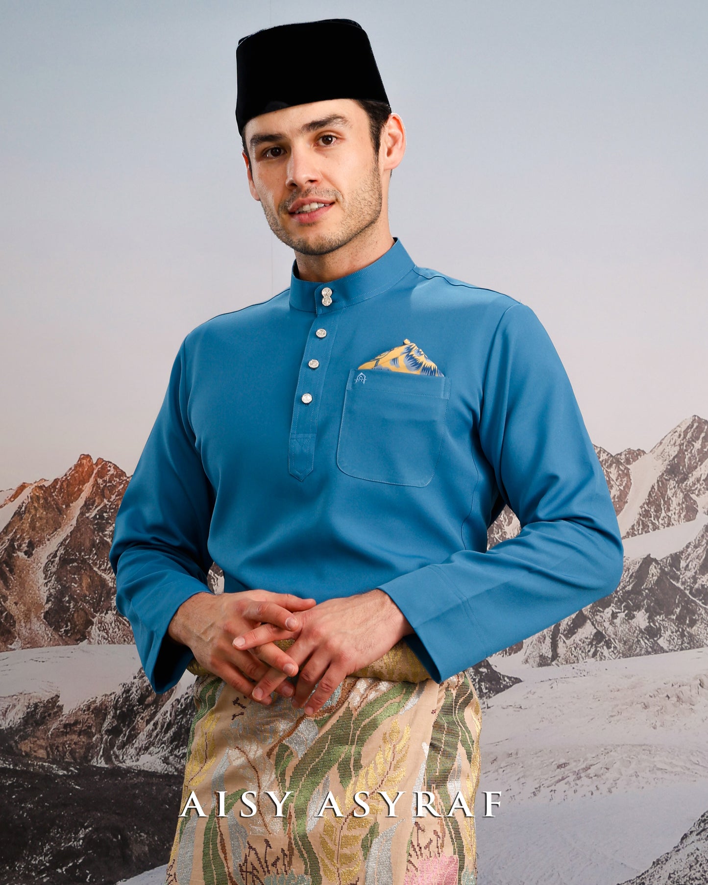 Baju Melayu Haseki - Dusty Blue