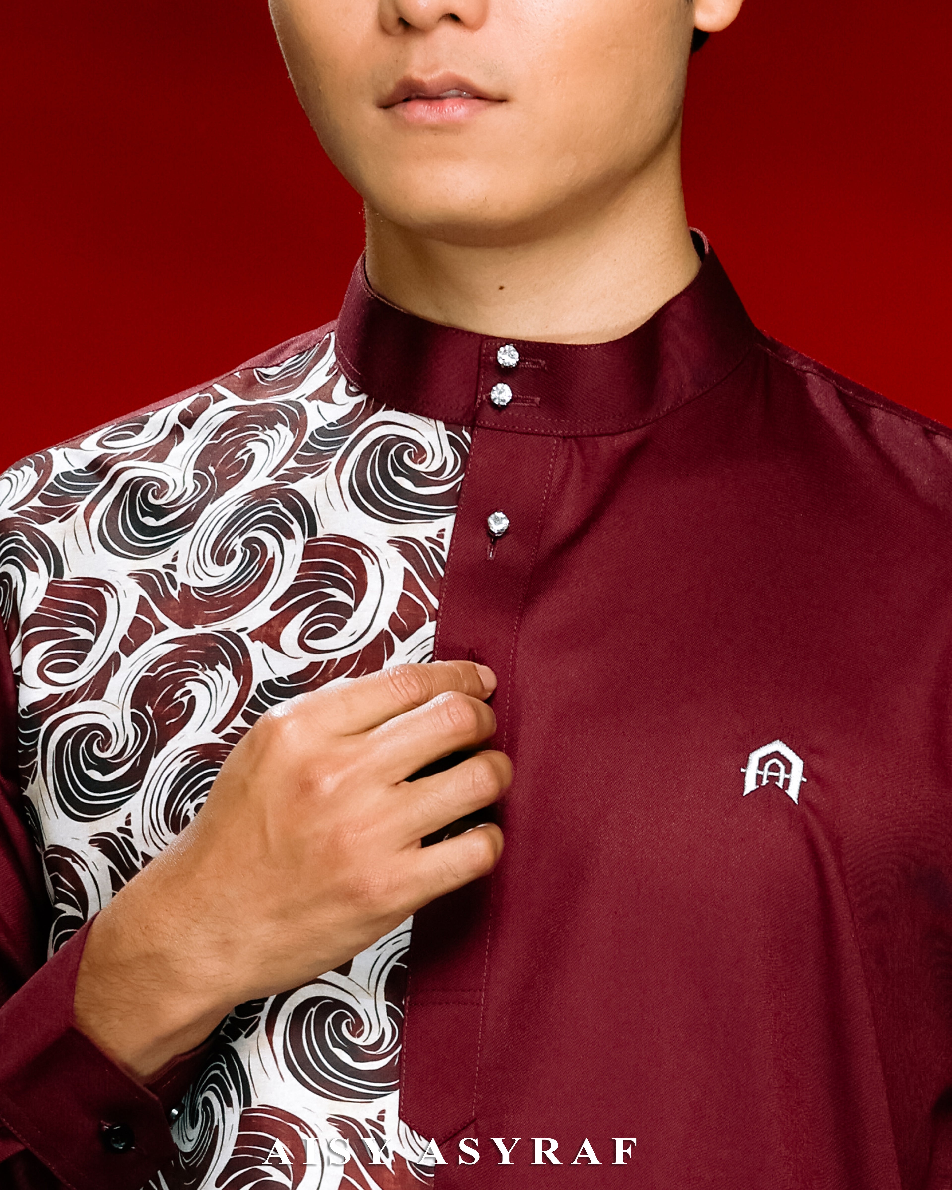 Kurta Nabeela Raya - Burgundy