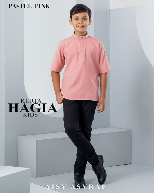 Kurta Hagia Kids - Pastel Pink