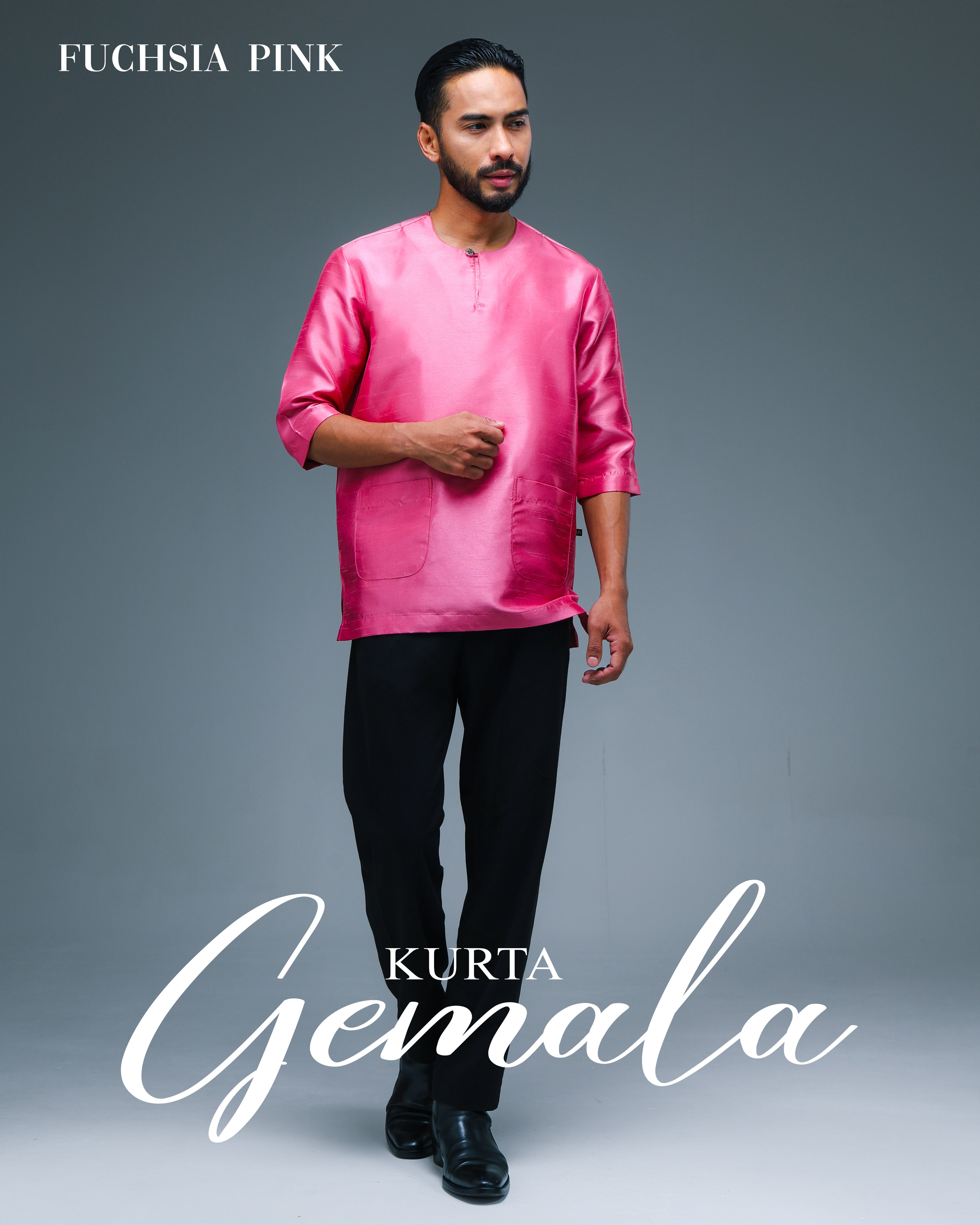 Kurta Gemala - Fuchsia Pink