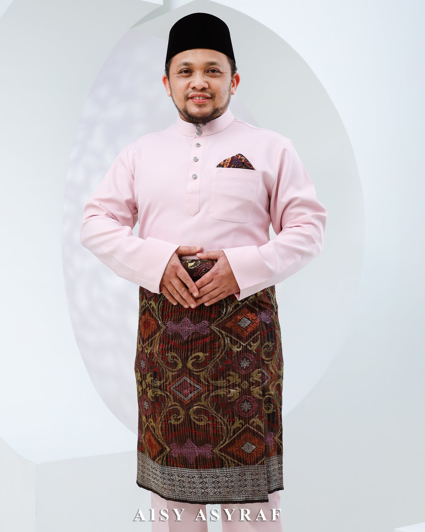 Baju Melayu Haseki - Pastel Pink