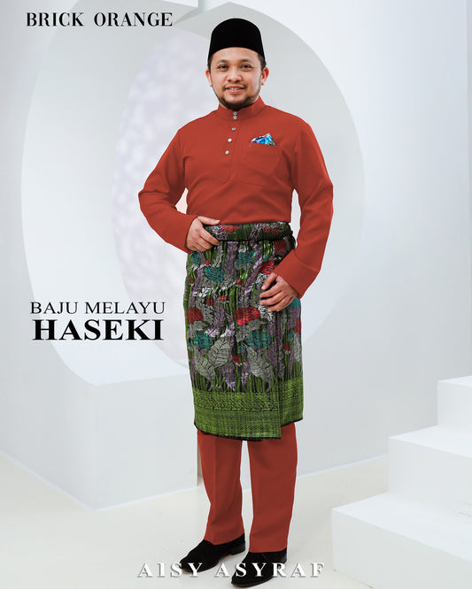Baju Melayu Haseki - Brick Orange