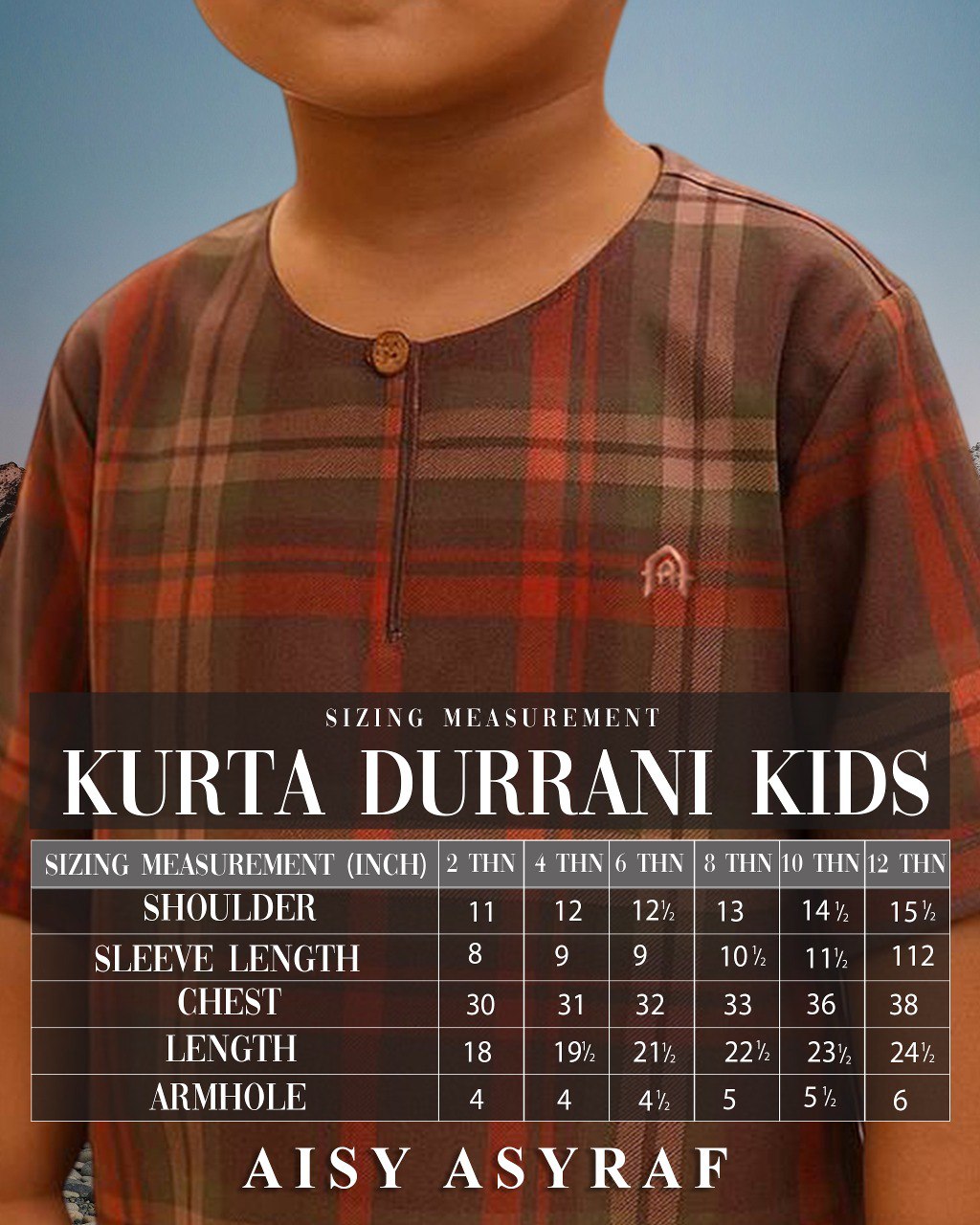 Kurta Durrani Kids - Red
