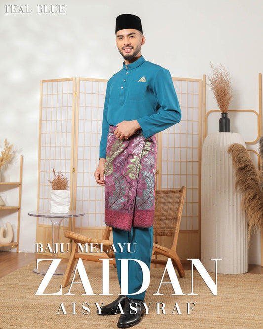 Baju Melayu Zaidan - Teal Blue