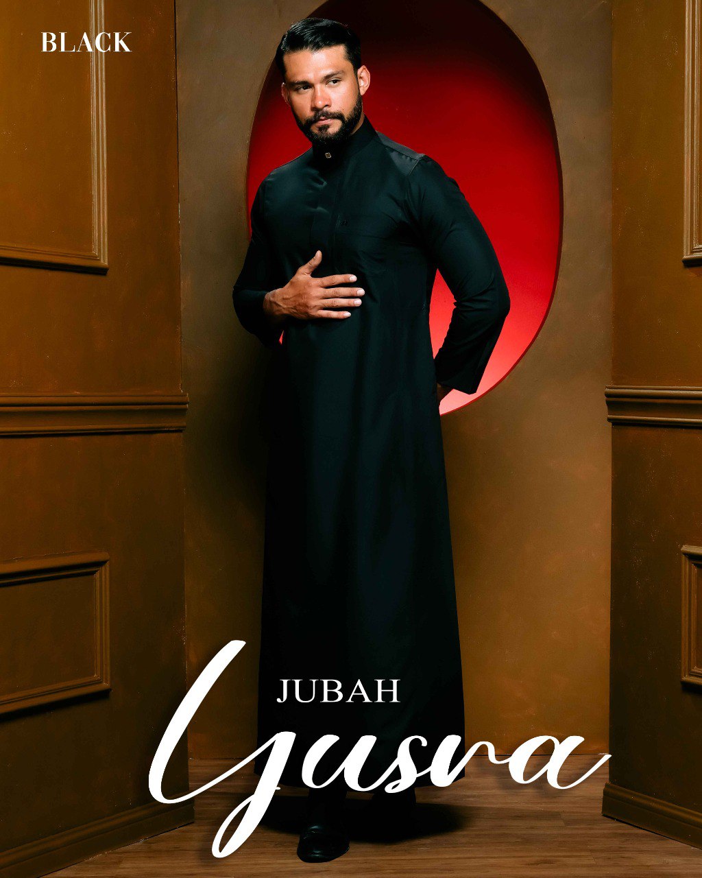Jubah Yusra - Black