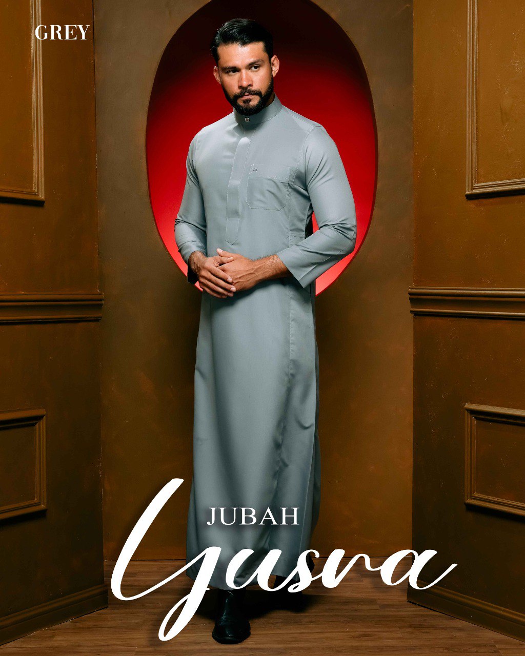 Jubah Yusra - Grey