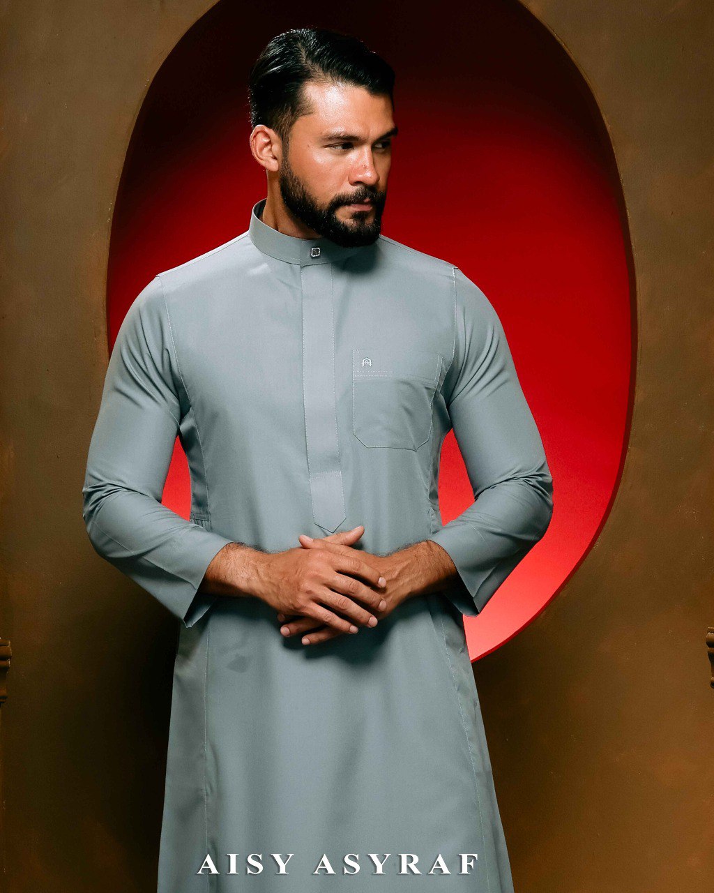Jubah Yusra - Grey