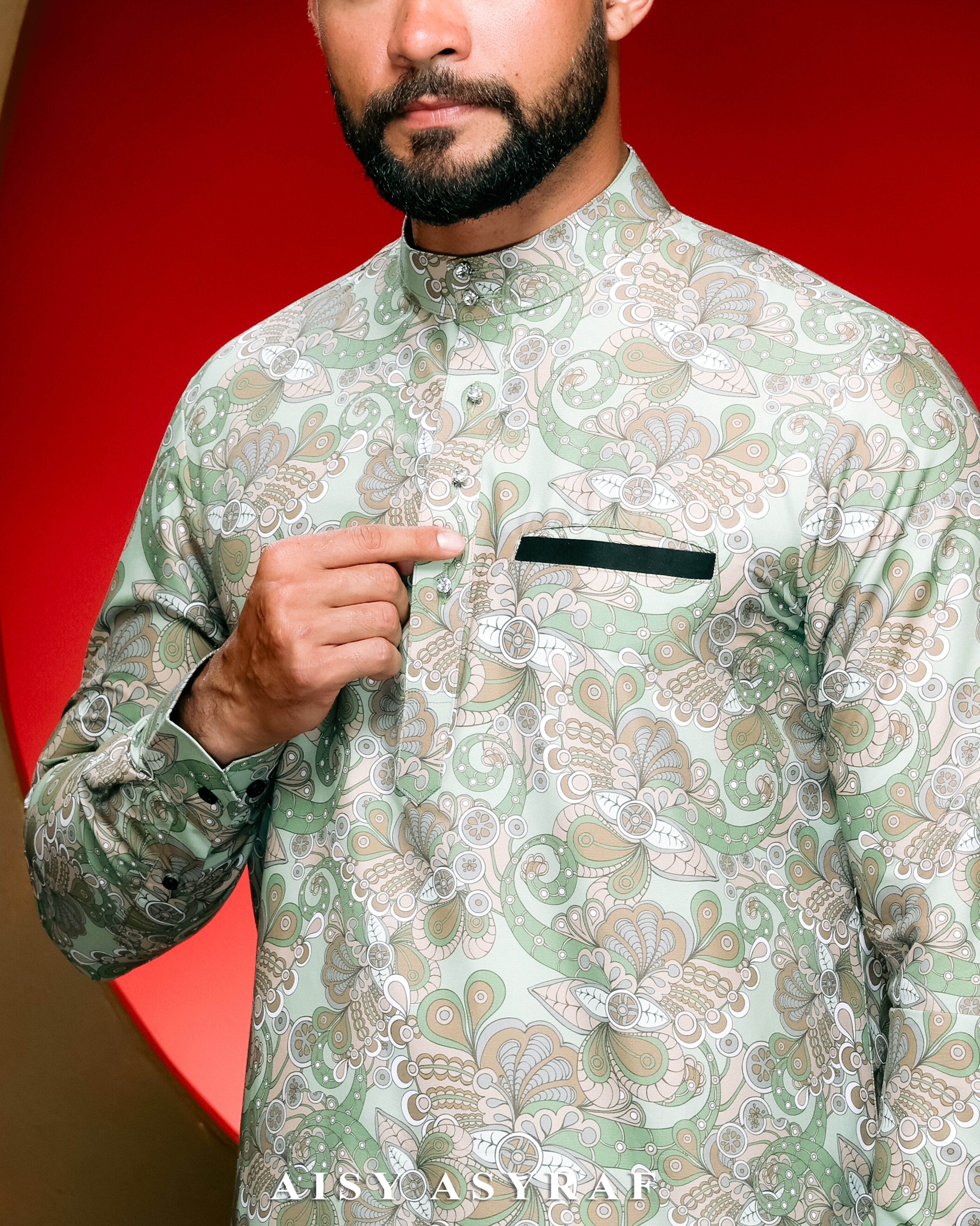 Kurta Arakian Raya - Matcha
