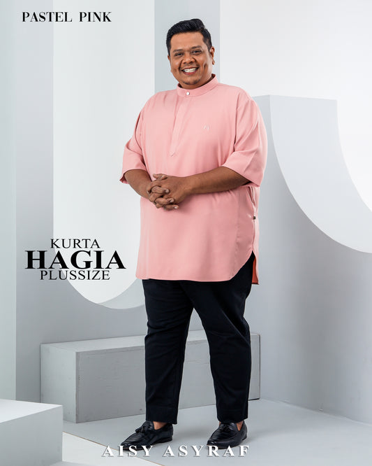 Kurta Hagia Plussize - Pastel Pink