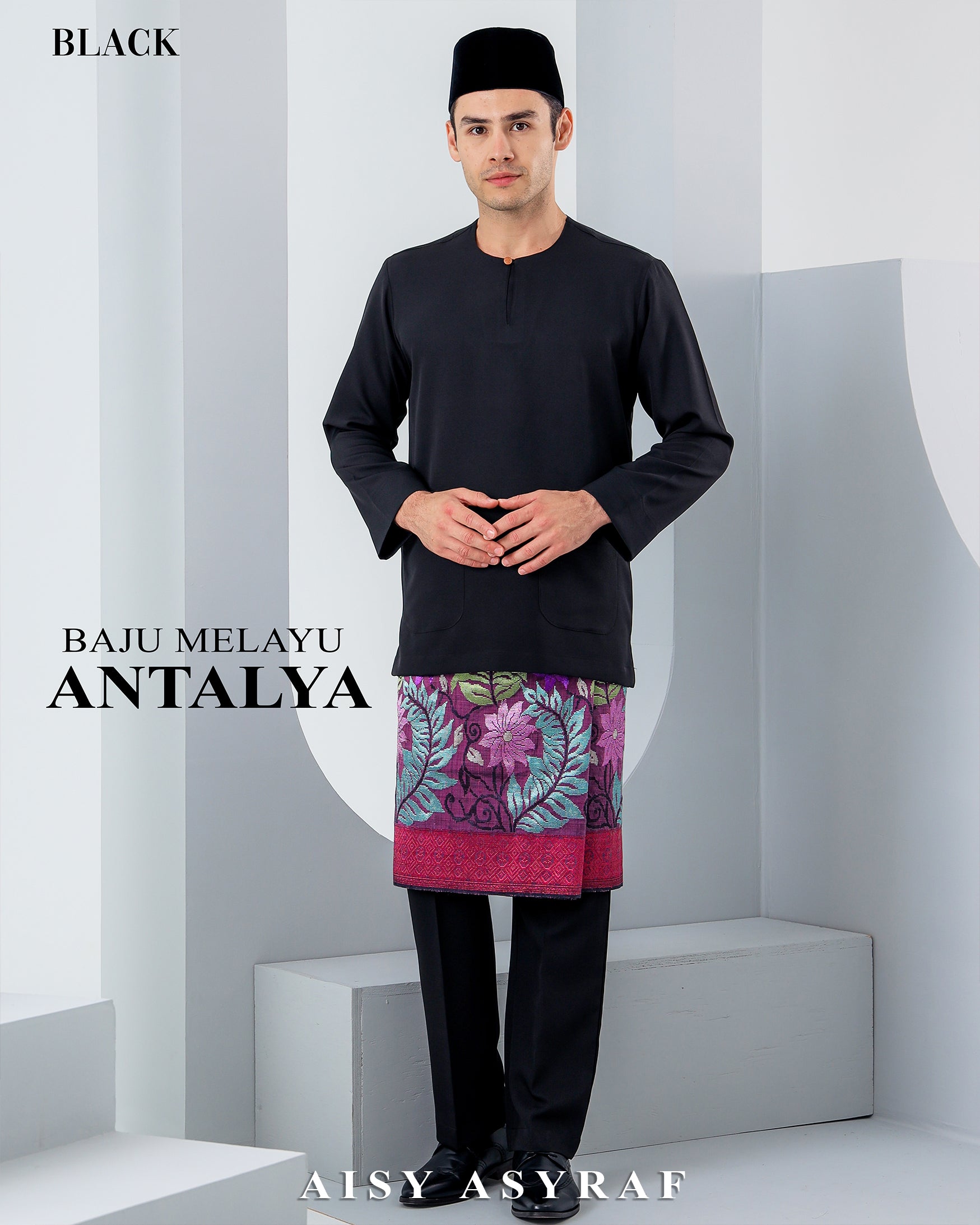 Baju Melayu Antalya - Black