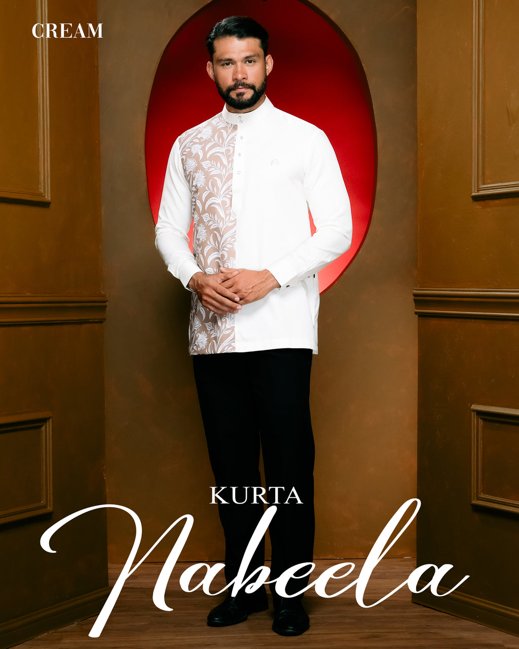 Kurta Nabeela Raya - Cream