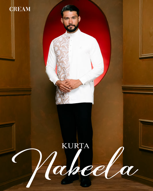 Kurta Nabeela Raya - Cream