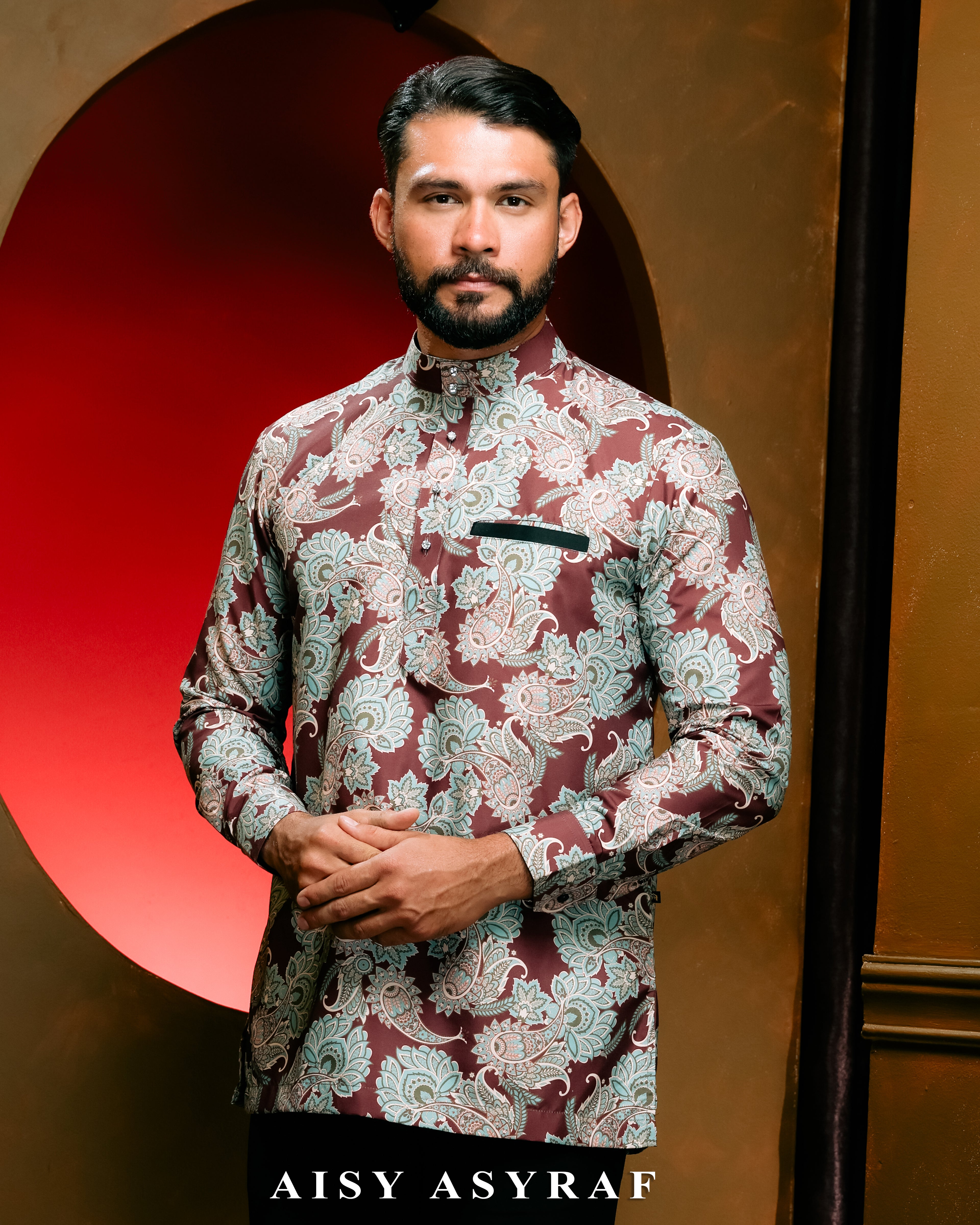 Kurta Arakian Raya - Mahogany