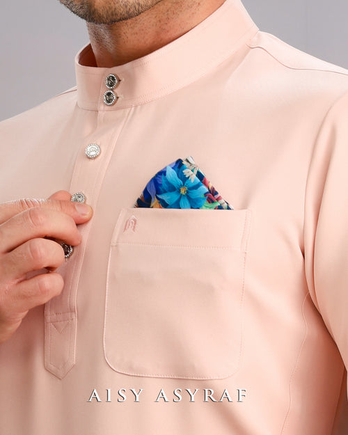 Baju Melayu Haseki - Peach