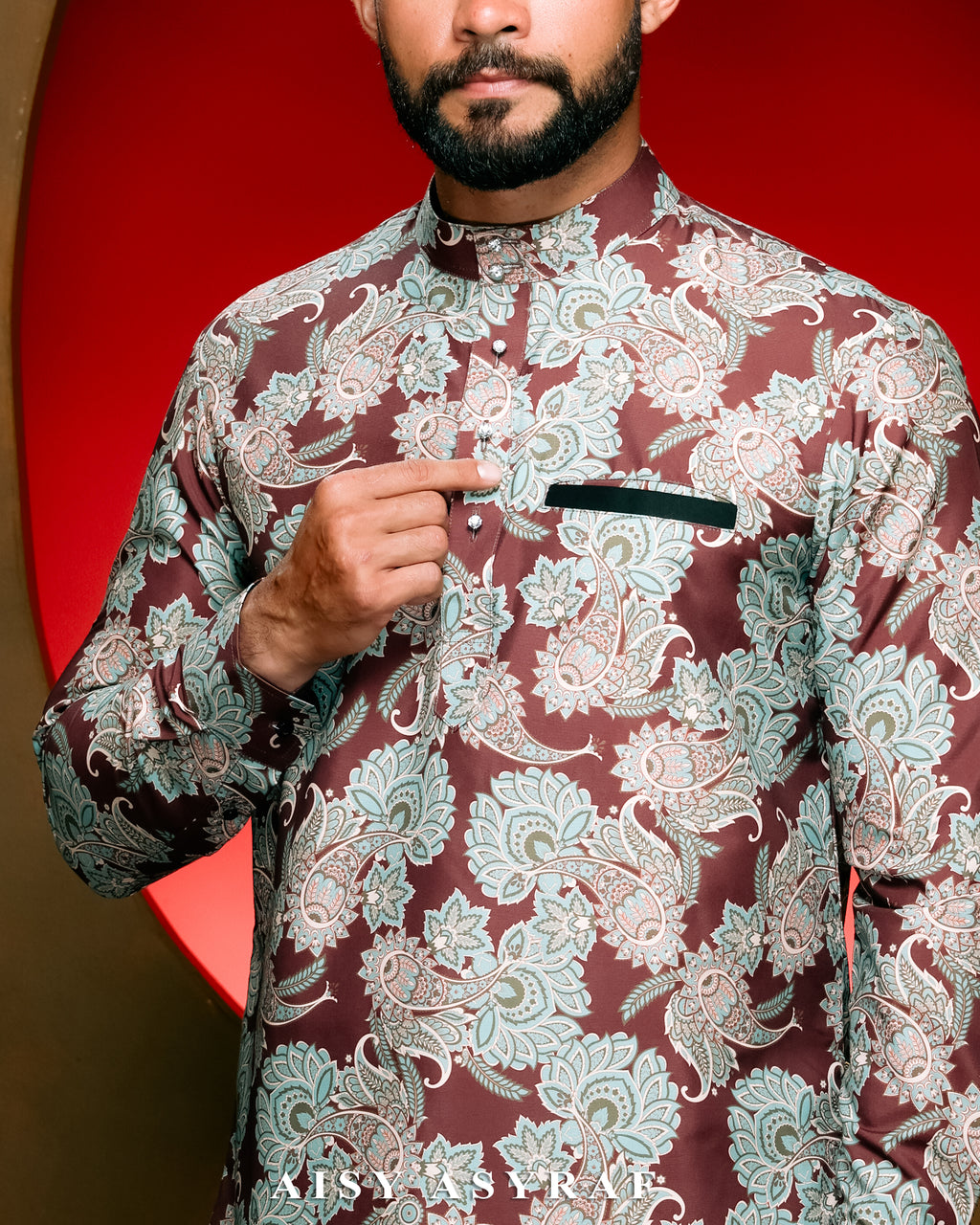 Kurta Arakian Raya - Mahogany
