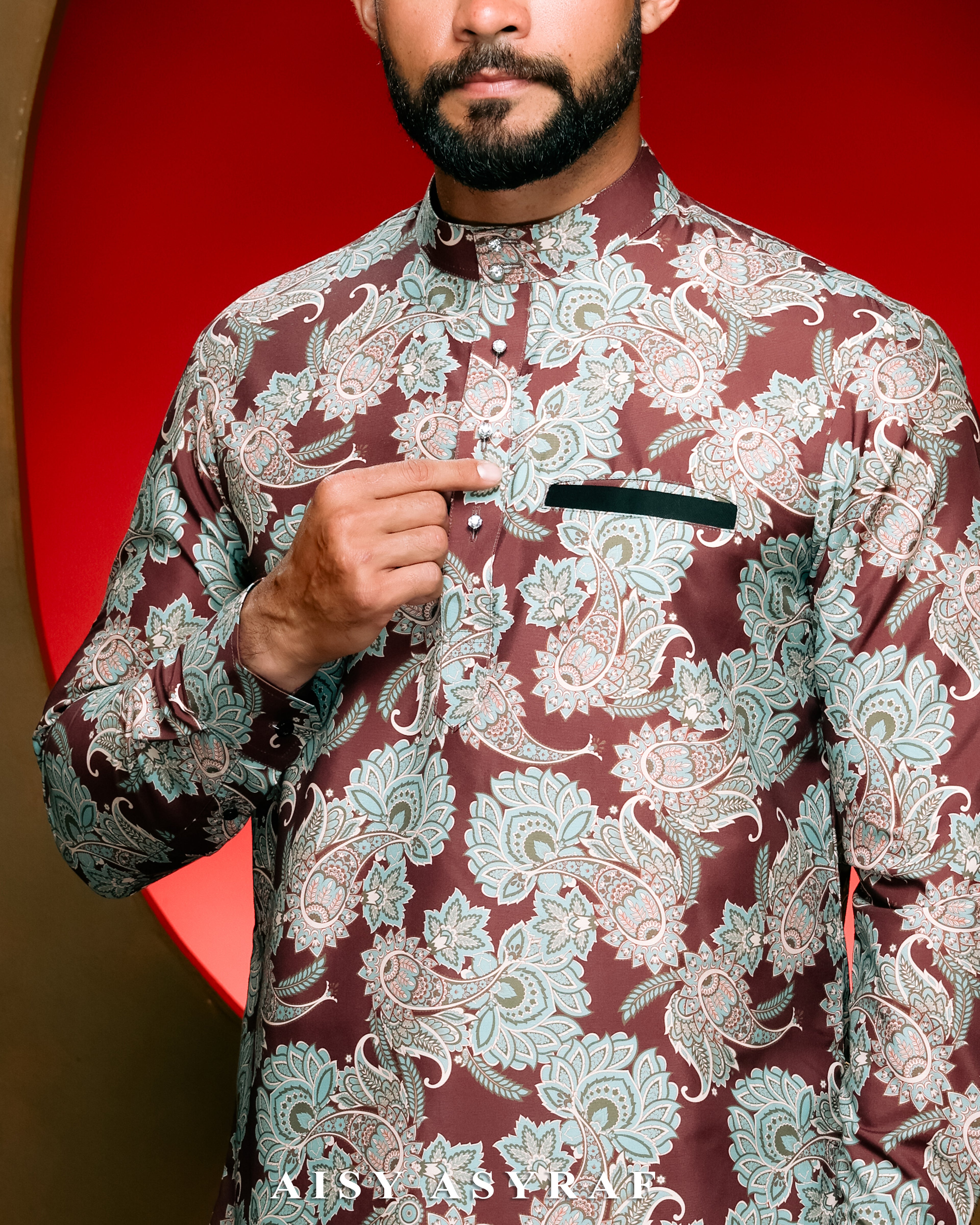 Kurta Arakian Raya - Mahogany